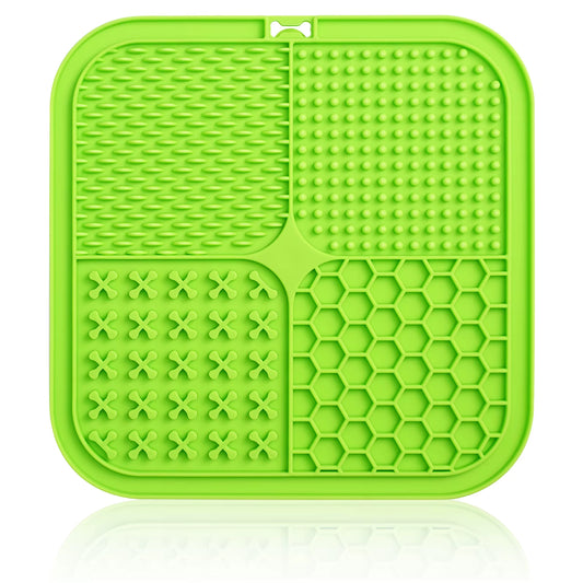 Dog Lick Mat with Suction Cups Slow Feeders Licking Pet Anxiety Relief Cat Training for Food, Yogurt, Peanut Butter